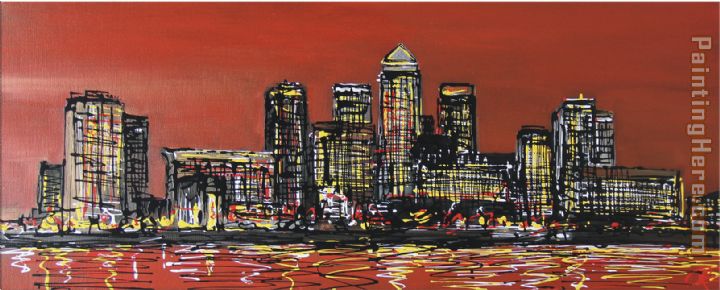 Canary Wharf Crown painting - Paul Kenton Canary Wharf Crown art painting
